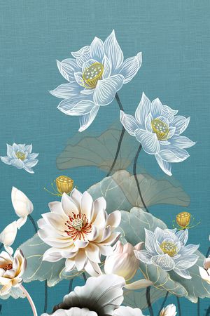 民族花卉印花华亿平台图片