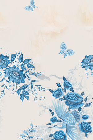 民族花卉印花华亿平台图片