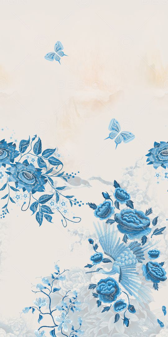 民族花卉印花华亿平台图片