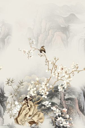 民族花卉印花华亿平台图片