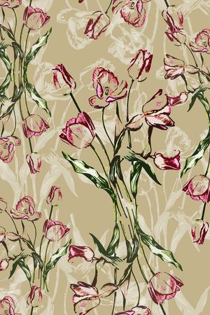 花卉印花华亿平台图片