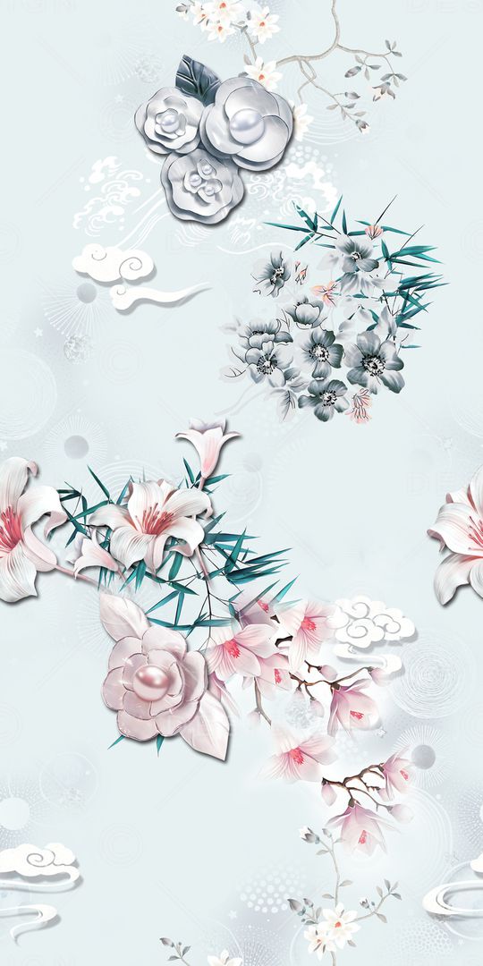 花卉印花华亿平台图片