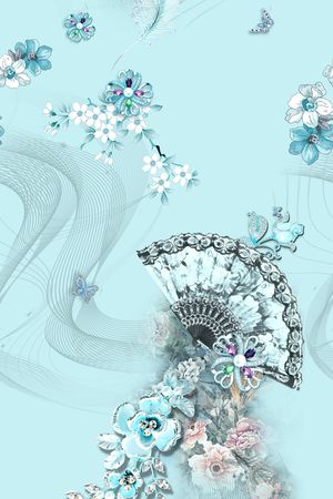 花卉印花华亿平台图片