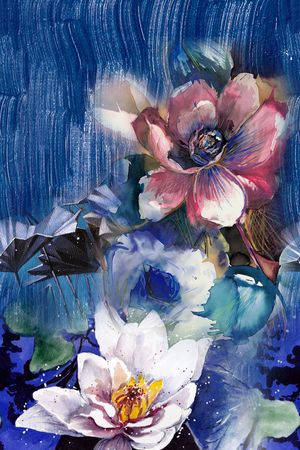 花卉印花华亿平台图片