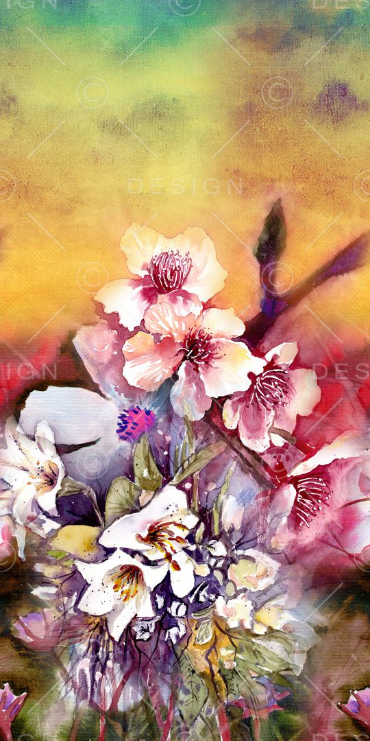 花卉印花华亿平台图片