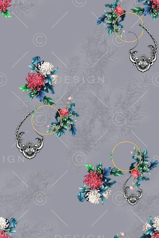 旗袍印花华亿平台图片