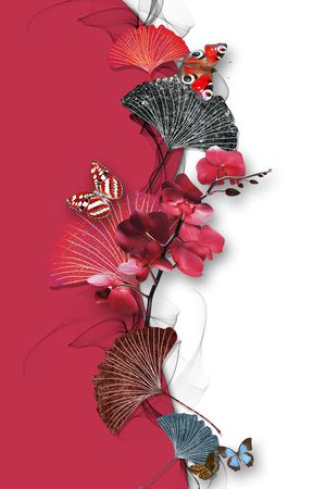 几何花卉印花华亿平台图片