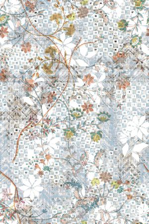 抽象花卉印花华亿平台图片