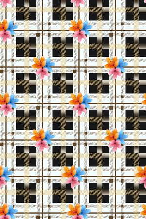 格子印花华亿平台图片