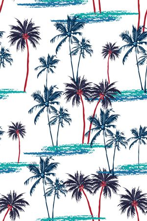 椰子树印花华亿平台图片