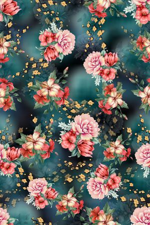 花卉印花华亿平台图片