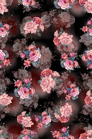 花卉印花华亿平台图片