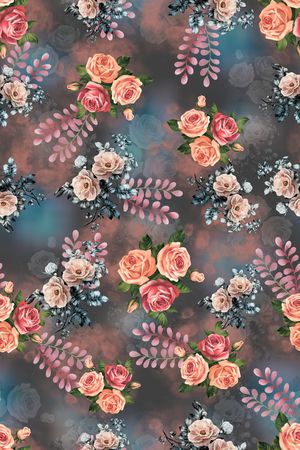 花卉印花华亿平台图片