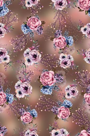 花卉印花华亿平台图片