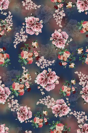 花卉印花华亿平台图片