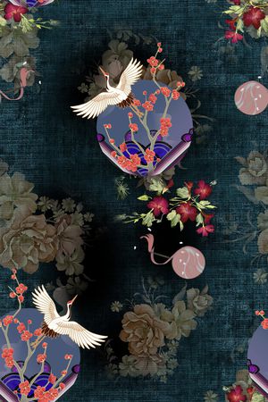 花卉印花华亿平台图片