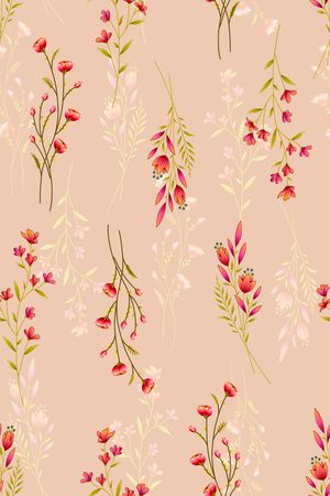 清爽底花卉印花华亿平台图片