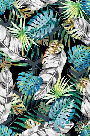 绿植树叶印花华亿平台图片