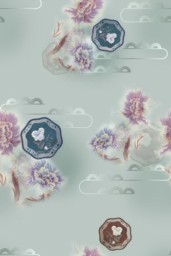 旗袍印花华亿平台图片