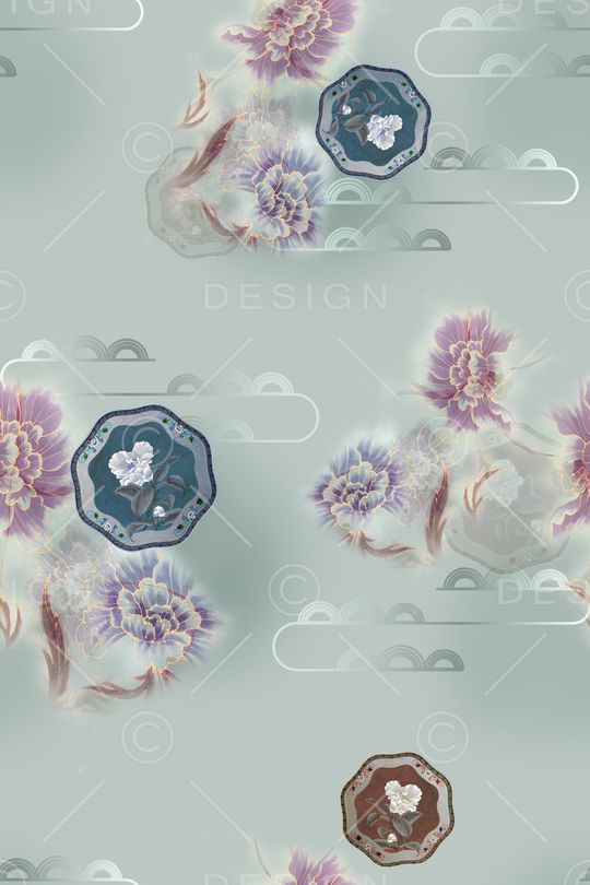 旗袍印花华亿平台图片