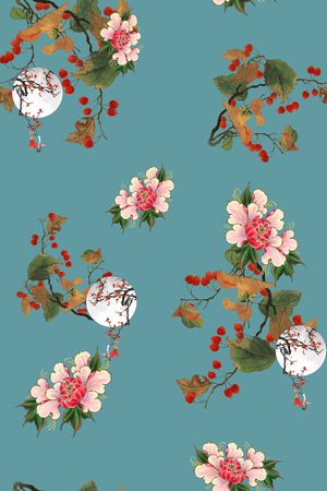 旗袍印花华亿平台图片