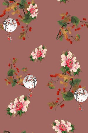 旗袍印花华亿平台图片