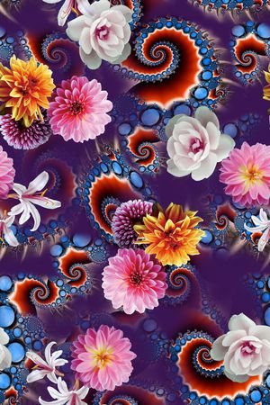 花卉印花华亿平台图片