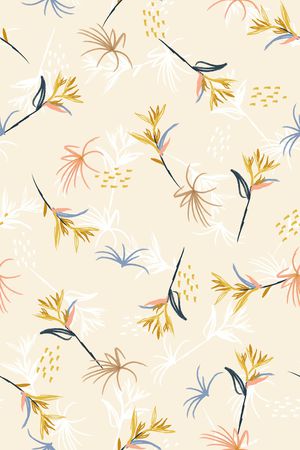 清爽底花卉印花华亿平台图片