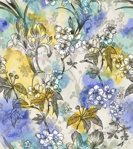 水墨风印花华亿平台图片