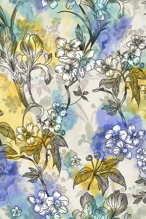 水墨风印花华亿平台图片