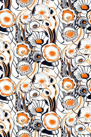 抽象花卉印花华亿平台图片