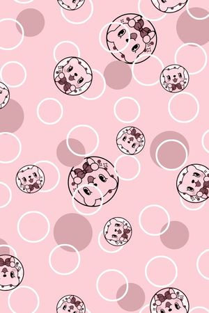 卡通动物印花华亿平台图片