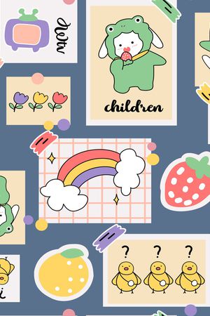 卡通动物印花华亿平台图片