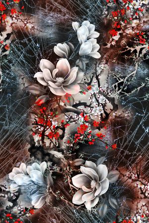 梅花印花华亿平台图片