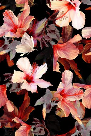 花卉印花华亿平台图片