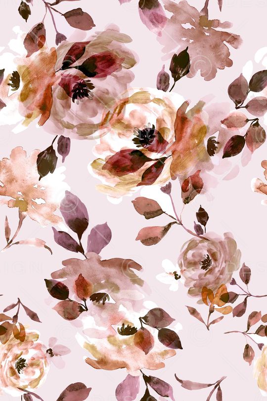 清爽底花卉印花华亿平台图片