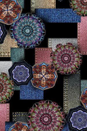 几何印花华亿平台图片