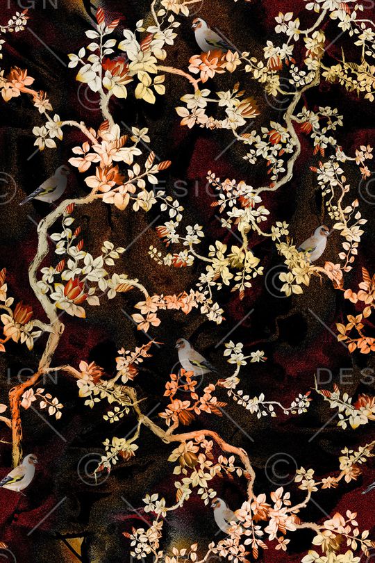 绿植树叶印花华亿平台图片