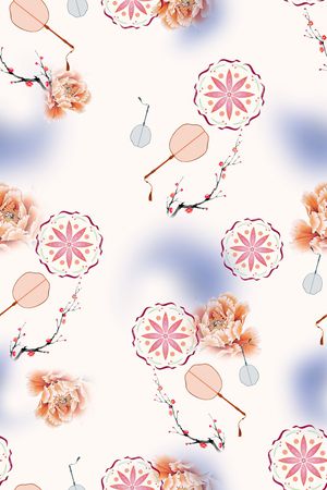 花卉印花华亿平台图片