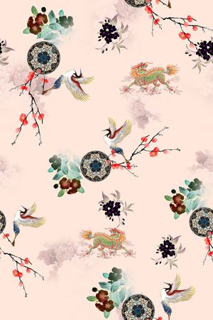 花卉印花华亿平台图片