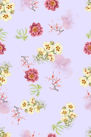 花卉印花华亿平台图片