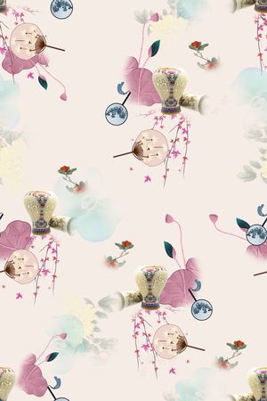 花卉印花华亿平台图片