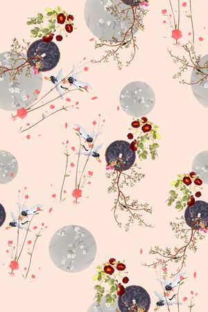 花卉印花华亿平台图片