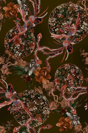 花卉印花华亿平台图片