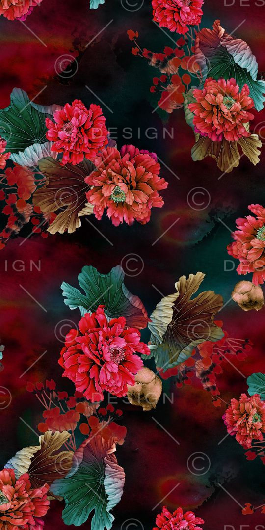 花卉印花华亿平台图片