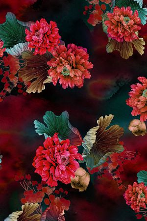 花卉印花华亿平台图片