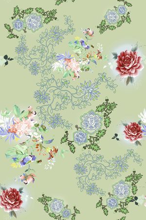 绿植树叶印花华亿平台图片