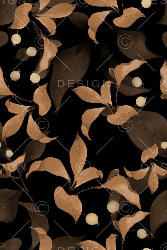 黑底花卉印花华亿平台图片