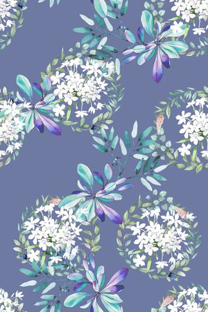 清爽底花卉印花华亿平台图片