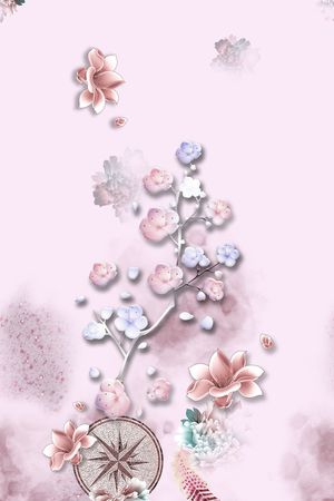 花卉印花华亿平台图片